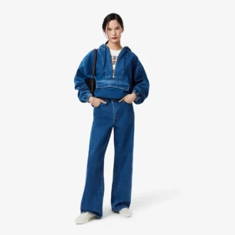 Pull à manches courtes en maille côtelée pour femme