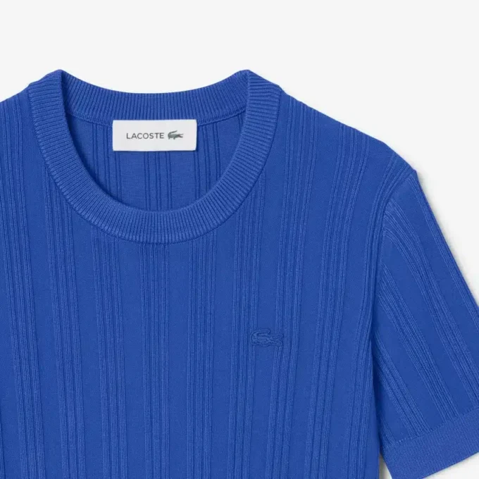 Pull à manches courtes en maille côtelée pour femme Pull à manches courtes en maille côtelée pour femme