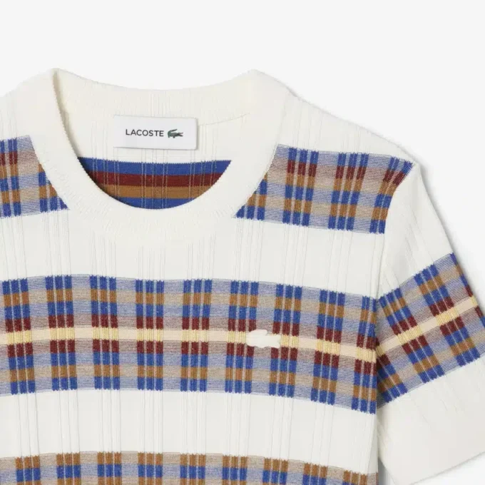 Pull à manches courtes en maille côtelée pour femme Pull à manches courtes en maille côtelée pour femme