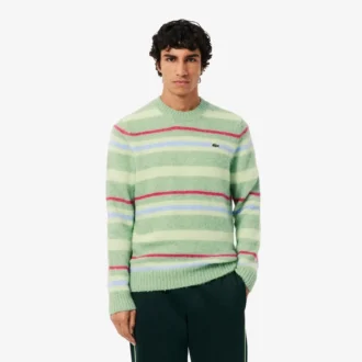 Pull rayé en laine d&rsquo;alpaga pour homme