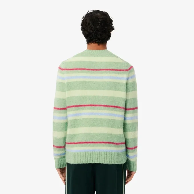 Pull rayé en laine d&rsquo;alpaga pour homme