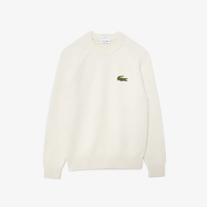 Pull unisexe en coton côtelé avec écusson