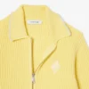 Pull zippé avec badge en coton Pull zippé avec badge en coton