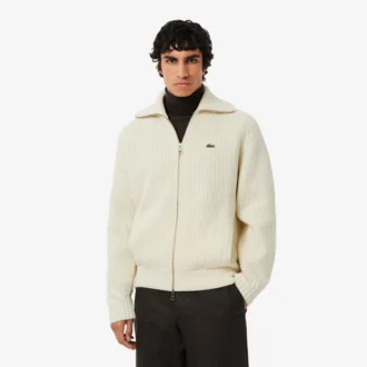 Pull zippé en laine pour homme