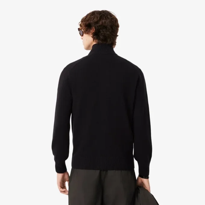 Pull zippé en laine pour homme