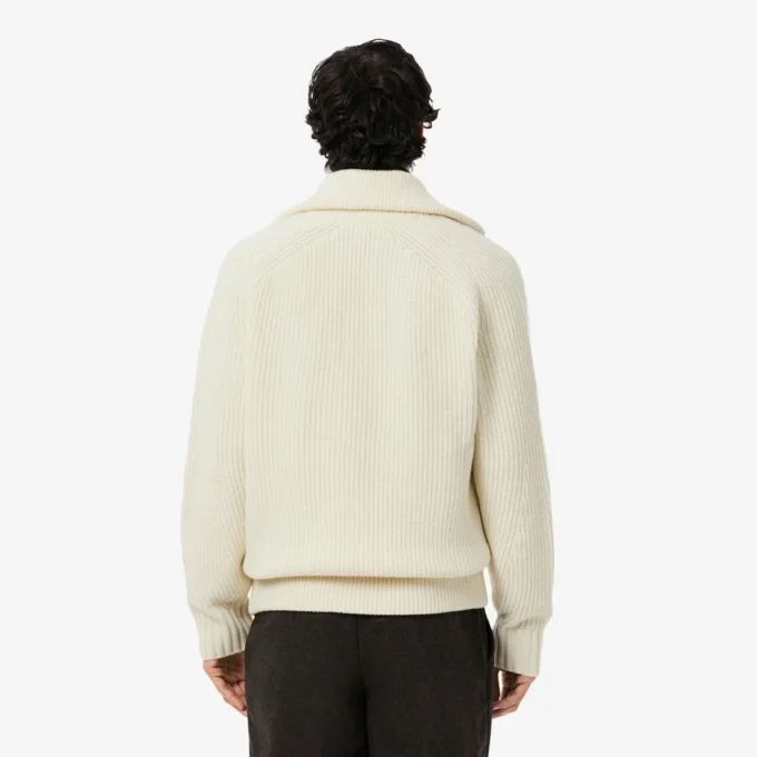 Pull zippé en laine pour homme