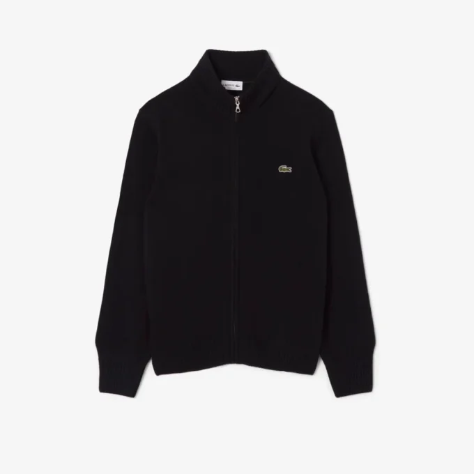 Pull zippé en laine pour homme