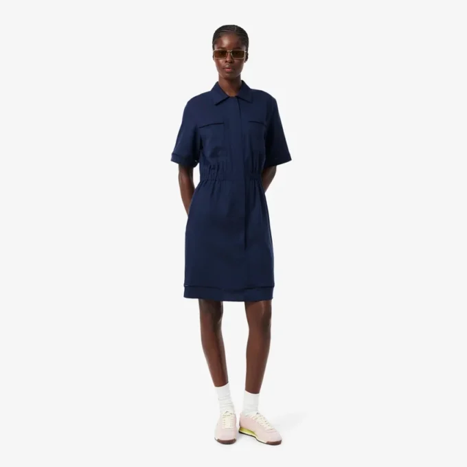 Robe chemise fluide en mélange de lin The Blend Robe chemise fluide en mélange de lin The Blend