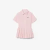 Robe chemise à plis en popeline