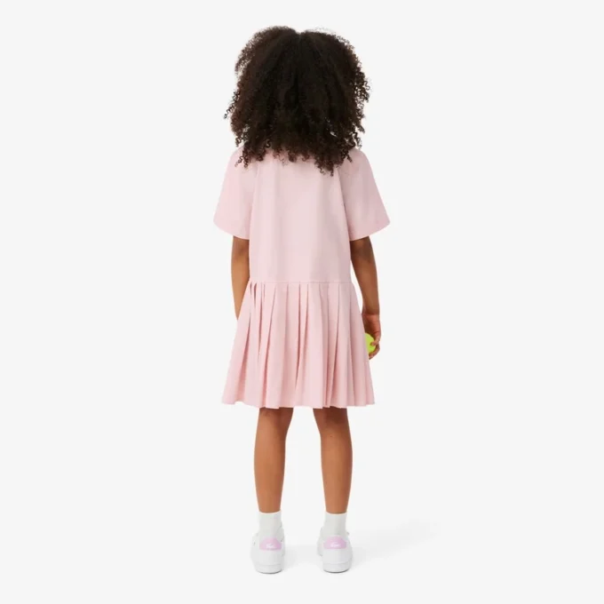 Robe chemise à plis en popeline