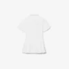 Robe chemise à plis en popeline