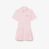 Robe chemise à plis en popeline