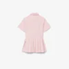 Robe chemise à plis en popeline
