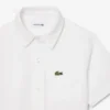 Robe chemise à plis en popeline