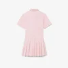 Robe chemise à plis en popeline