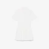 Robe chemise à plis en popeline