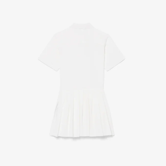 Robe chemise à plis en popeline