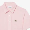 Robe chemise à plis en popeline