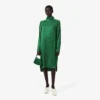Robe à col foulard en satin imprimé Runway