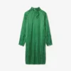 Robe à col foulard en satin imprimé Runway