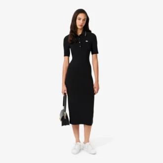 Robe à col polo Diamanta Crocodile coupe ajustée pour femme