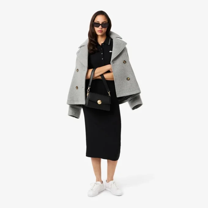 Robe à col polo Diamanta Crocodile coupe ajustée pour femme