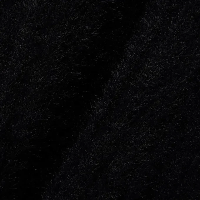 Robe à col polo en maille côtelée duveteuse pour femme