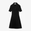 Robe à col polo plissé pour femme
