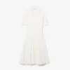 Robe à col polo plissé pour femme