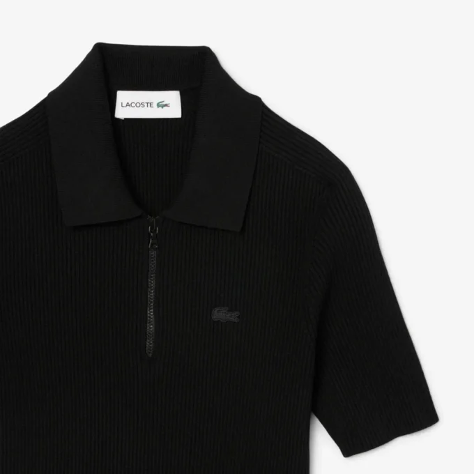 Robe à col polo plissé pour femme