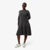 Robe courte sans coutures en laine pour femme