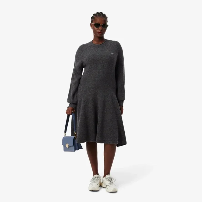 Robe courte sans coutures en laine pour femme