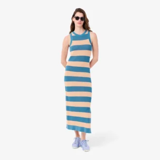 Robe en coton rayée