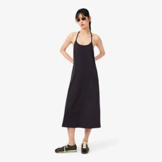 Robe longue à bretelles dos nu
