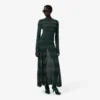 Robe longue à col polo et motif pointelle Robe longue à col polo et motif pointelle