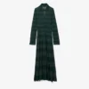 Robe longue à col polo et motif pointelle Robe longue à col polo et motif pointelle