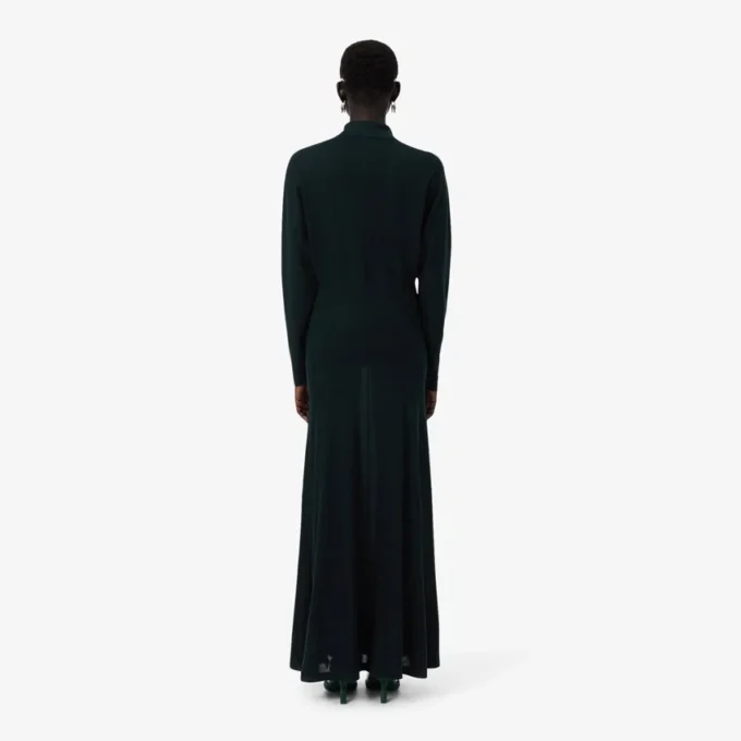 Robe longue en soie à col polo Runway Robe longue en soie à col polo Runway