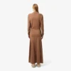 Robe longue en soie à col polo Runway Robe longue en soie à col polo Runway