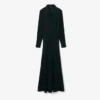 Robe longue en soie à col polo Runway Robe longue en soie à col polo Runway