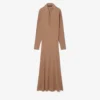 Robe longue en soie à col polo Runway Robe longue en soie à col polo Runway