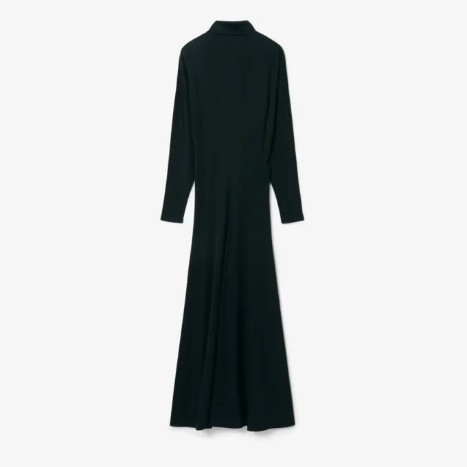Robe longue en soie à col polo Runway Robe longue en soie à col polo Runway