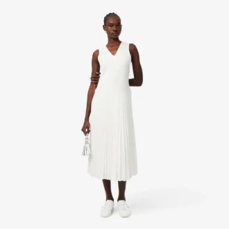 Robe longue plissée sans manches
