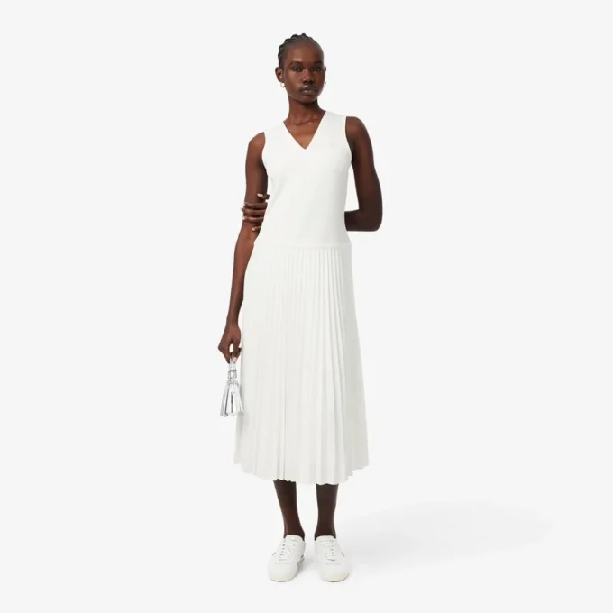 Robe longue plissée sans manches Robe longue plissée sans manches