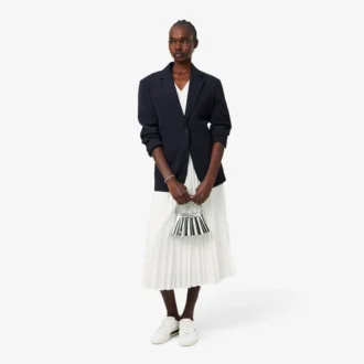 Robe longue plissée sans manches