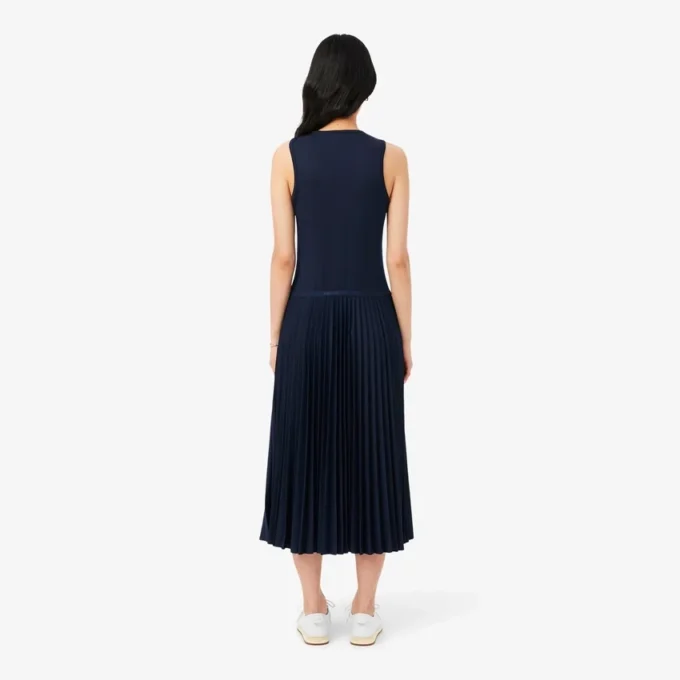 Robe longue plissée sans manches Robe longue plissée sans manches