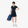 Robe patineuse à col polo stretch pour femme Robe patineuse à col polo stretch pour femme