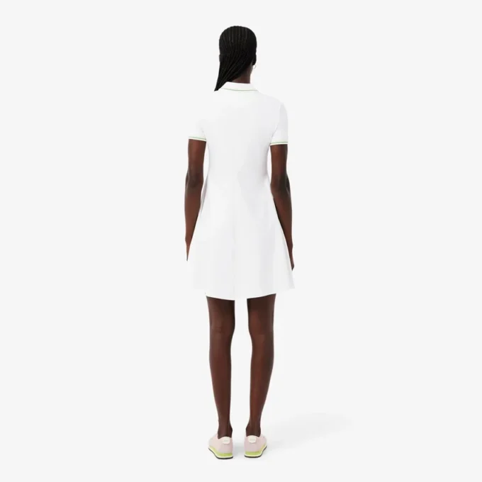 Robe patineuse à col polo stretch pour femme Robe patineuse à col polo stretch pour femme