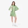 Robe polo en satin plissé Robe polo en satin plissé