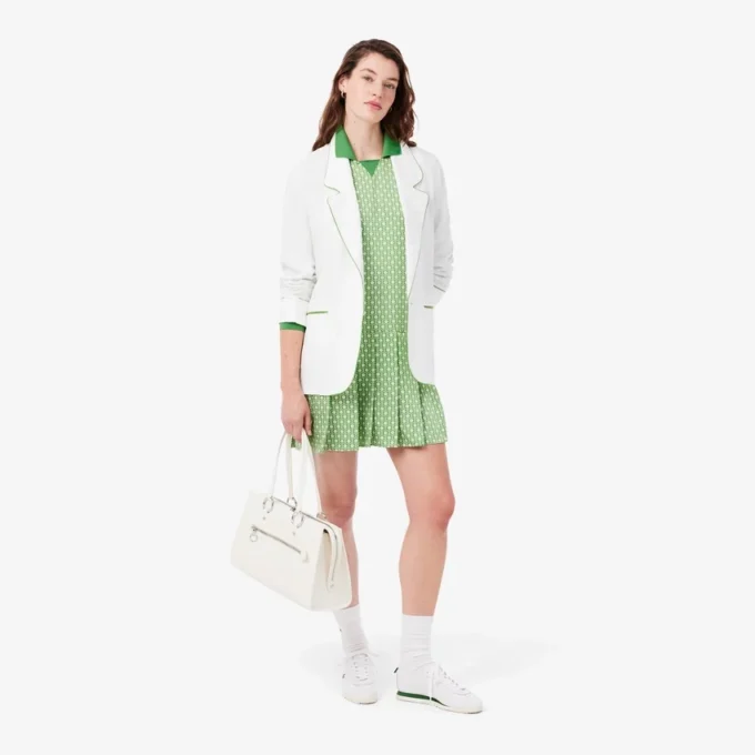 Robe polo en satin plissé Robe polo en satin plissé