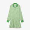 Robe polo en satin plissé Robe polo en satin plissé
